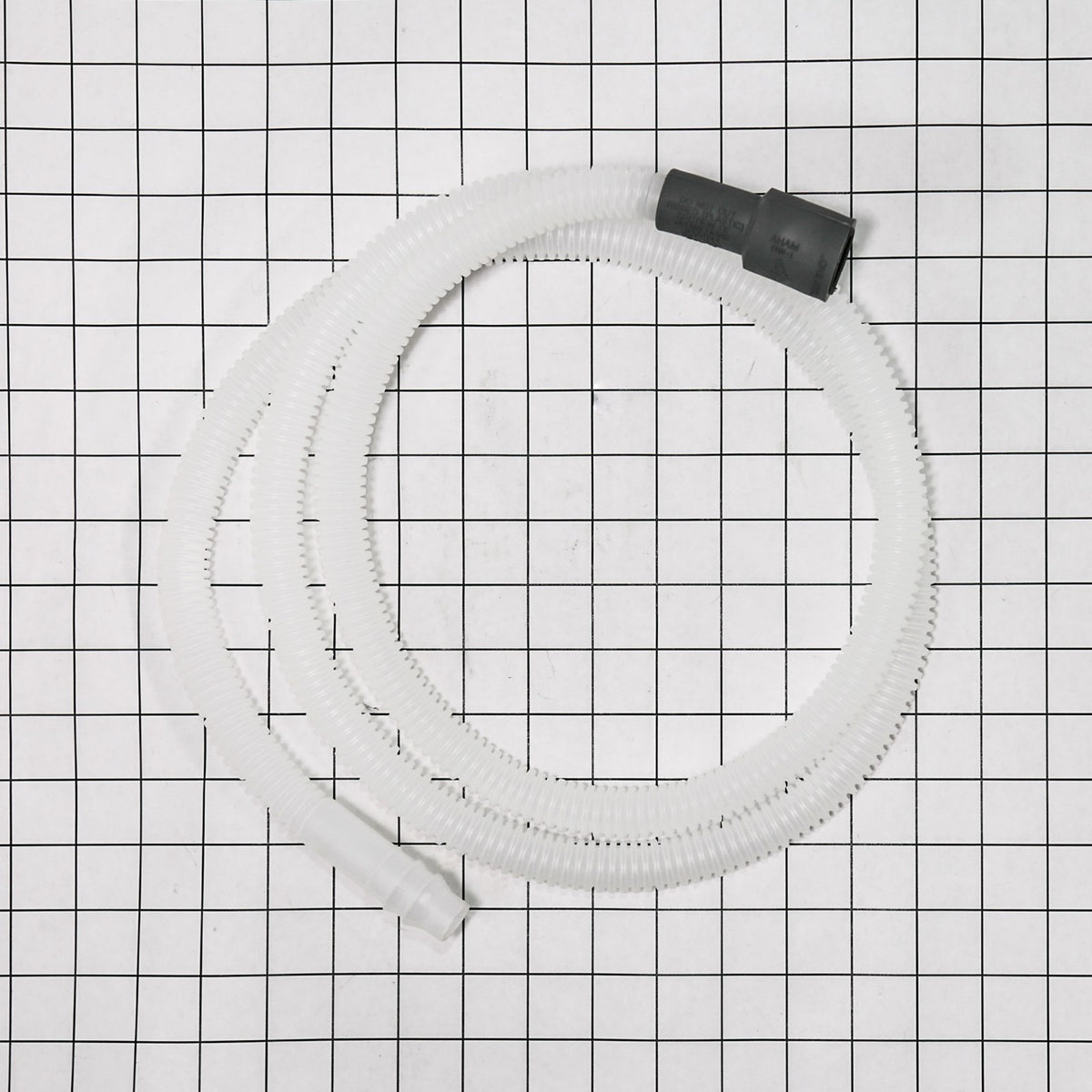 Whirlpool 8269144A 6' D/W Drain Hose-Straig - shown with measurements