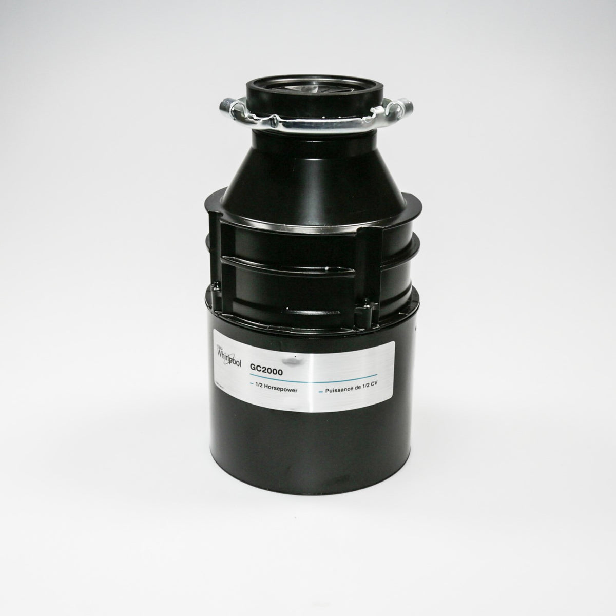 Whirlpool 84211601 1/2 HP Garbage Disposal, Uncorded - side view