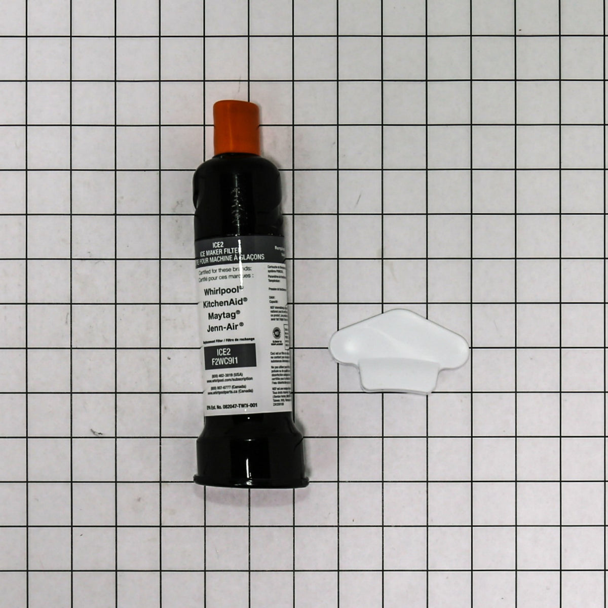 Whirlpool F2WC9I1 Filter - shown with measurements