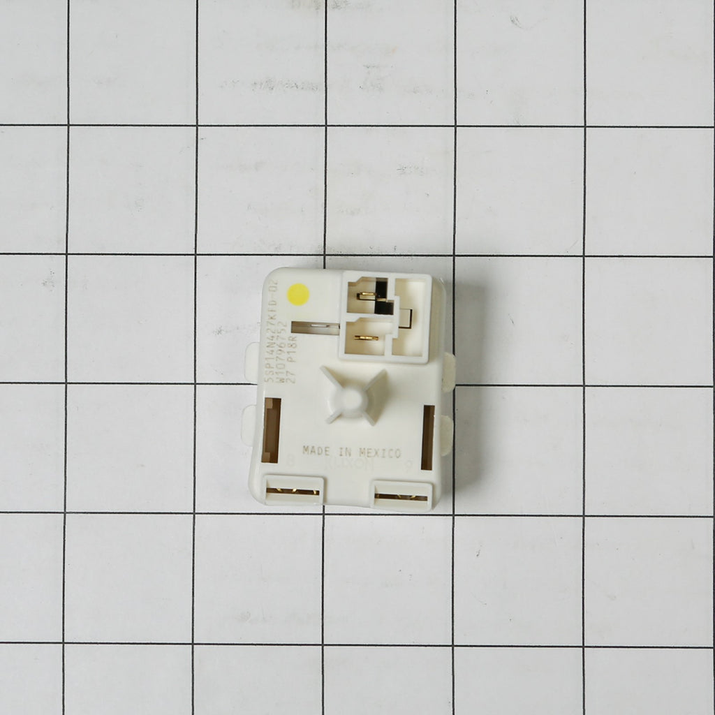 Whirlpool W10873801 Start-Dev - shown with measurements