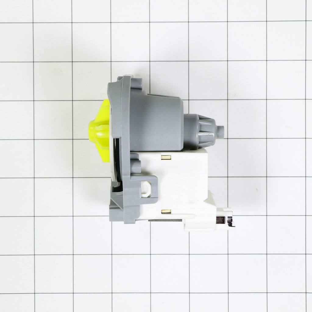 Whirlpool W10876537 Pump-Drain - shown with measurements