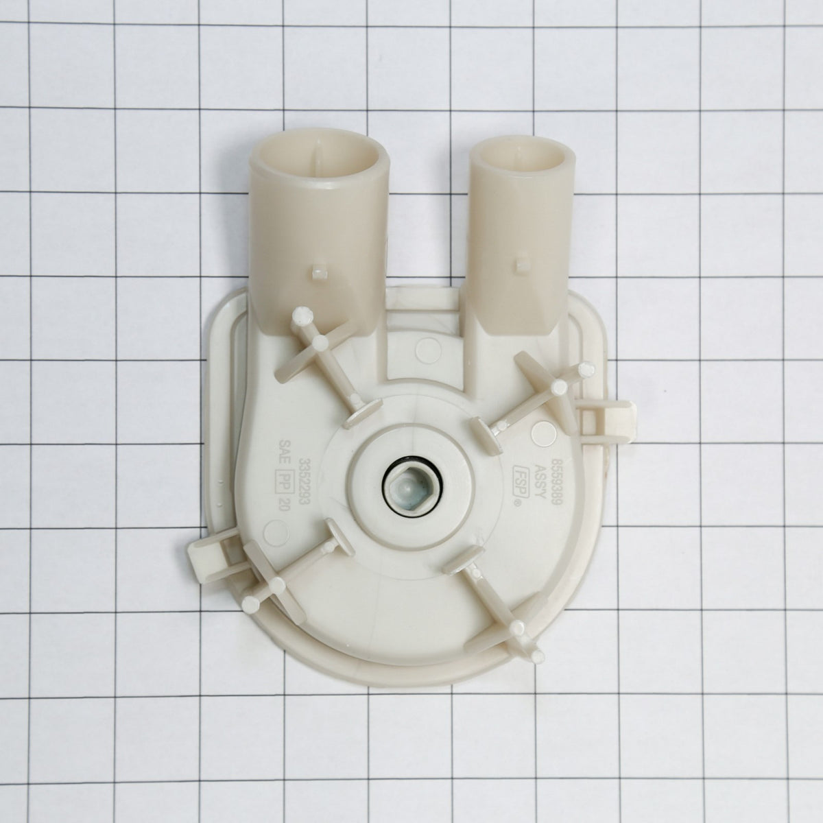 Whirlpool WP3363394 Pump-Water - shown with measurements
