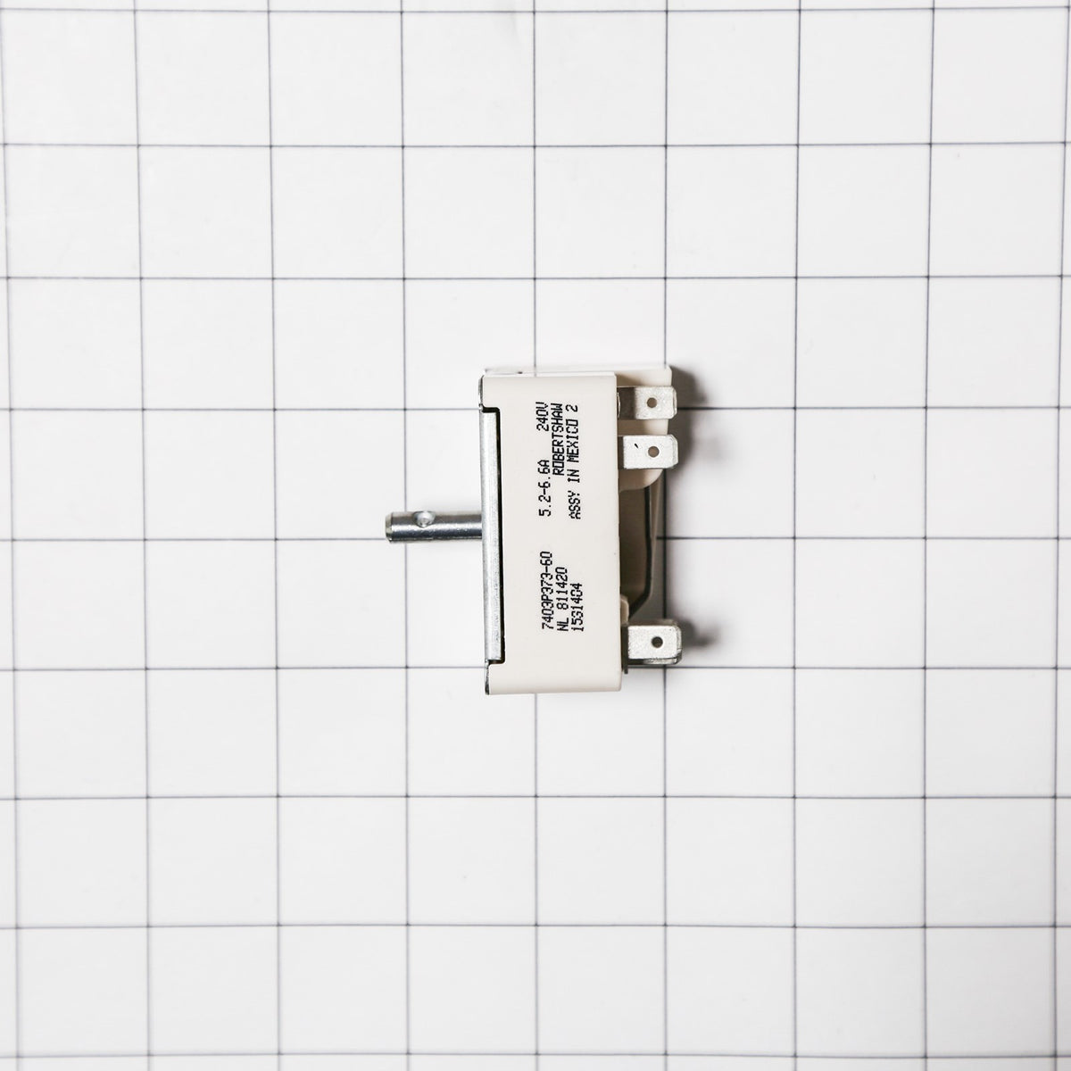 Whirlpool WP7403P238-60 Switch-Inf - shown with measurements