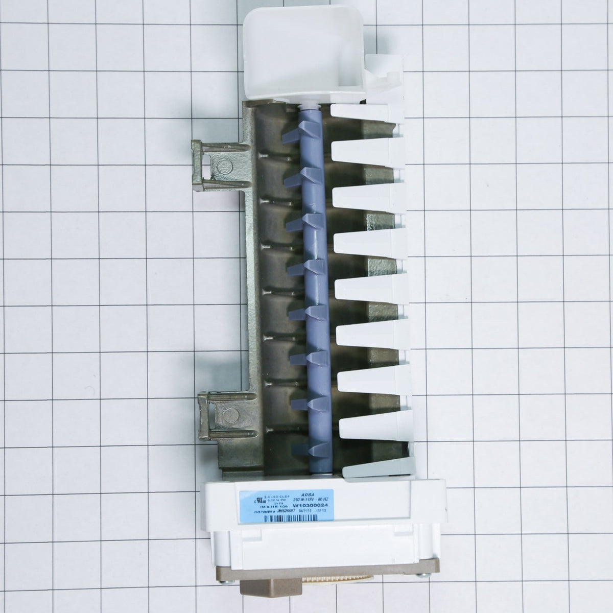 Whirlpool WPW10300024 Icemaker Part - shown with measurements