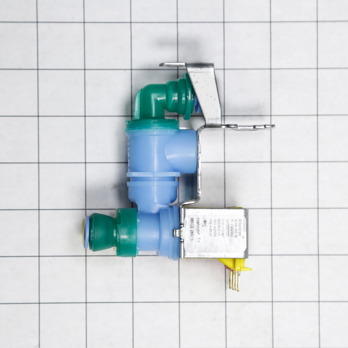 Whirlpool WPW10420083 Valve - shown with measurements