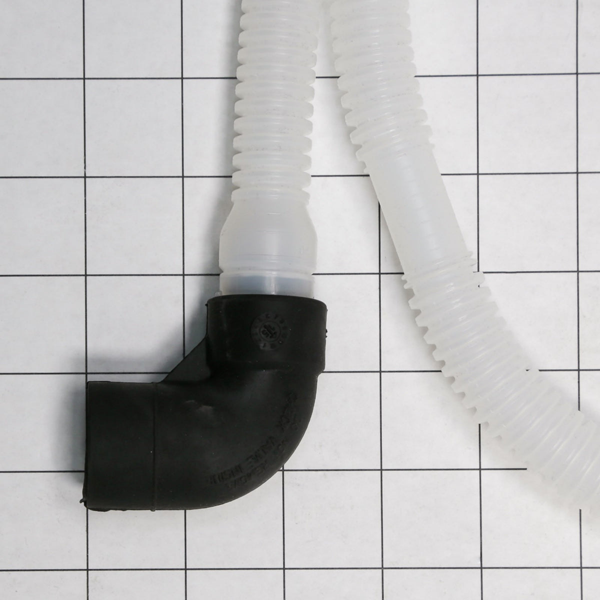 Whirlpool WPW10545278 Hose-Drain - shown with measurements