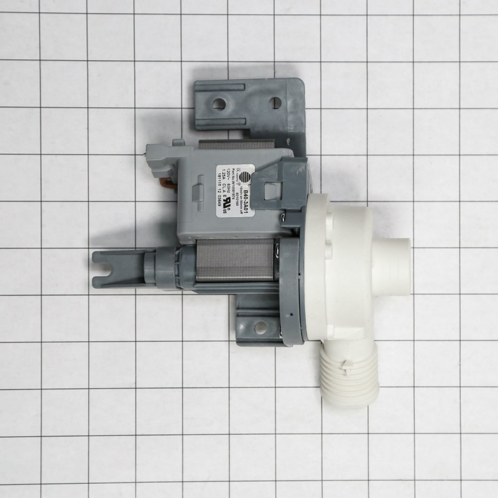 Whirlpool WPW10581874 Pump-Water - shown with measurements
