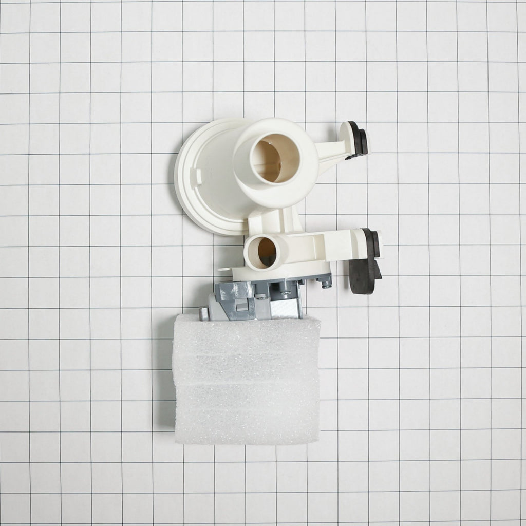 Whirlpool WPW10730972 Washer Drain Pump - shown with measurements